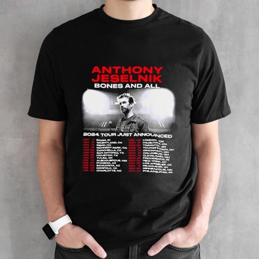 Anthony Jeselnik Bones And All 2024 Tour Graphic T-Shirt Comedy Fan Gift Casual